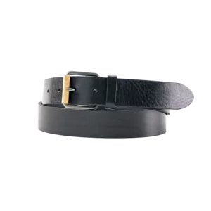 Cintura in cuoio liscio e fibbia con rullo (AS1001)