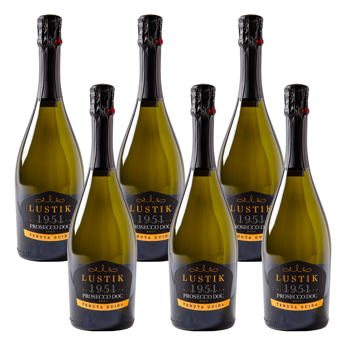 Vino prosecco Doc brut, confezione da 6x750ml