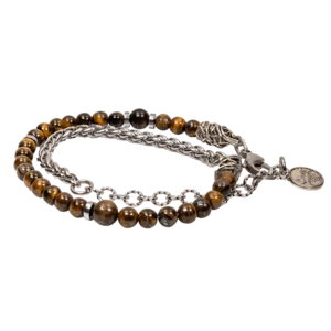 Bracciale agata indiana giro doppio in pietre naturali