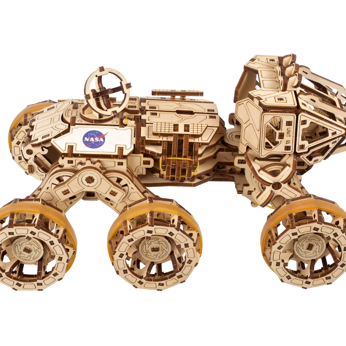 Mechanische Holzmodelle: Mars-Rover