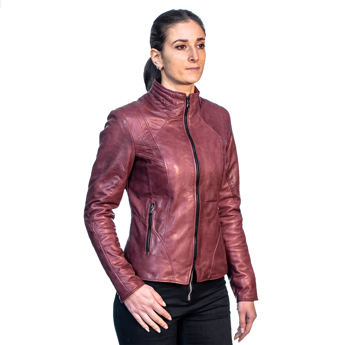 Giacca donna in pelle modello f183 