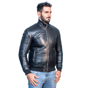Bomber reversibile uomo in pelle 