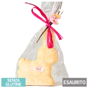 Coniglio bicolore: cioccolato al latte e cioccolato bianco, 150g