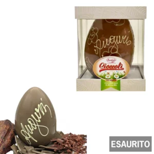 Uovo di cioccolato al latte dipinto a mano in confezione regalo Cioccolì, 400g 