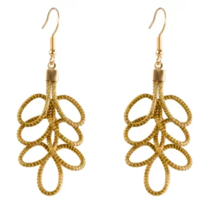 Spike - orecchini pendenti in oro vegetale