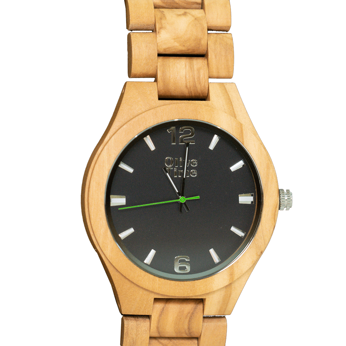 Orologio da polso cassa 42mm in legno di Ulivo - Arte Legno