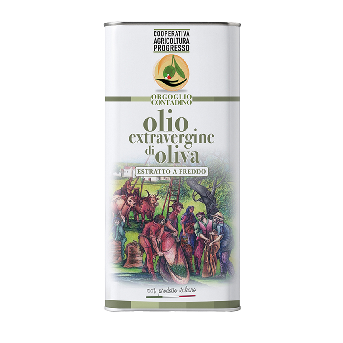 Olio extravergine di oliva multivarietale pugliese, latta 5L