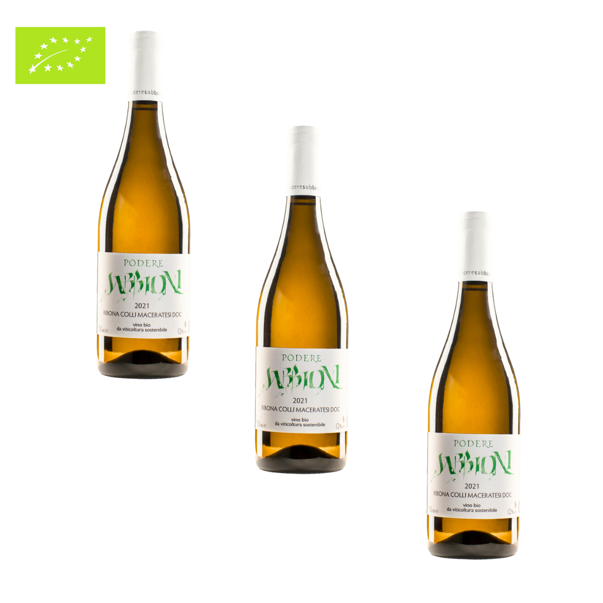Ribona Colli Maceratesi DOC, vino bianco biologico, 3x750ml