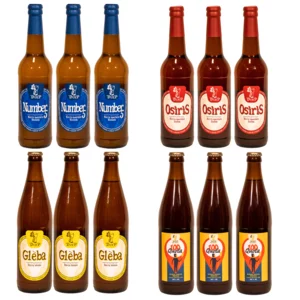 Box misto:  3 Number5, 3 Osiris, 3 Glèba, 3 Quota 100, 12x500ml