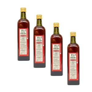 Chili-Dressing auf Basis von nativem Olivenöl extra in der Flasche, 4x250ml