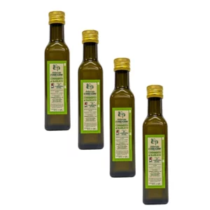 Basilikum-Dressing auf Basis von nativem Olivenöl extra in Flasche, 4x250ml