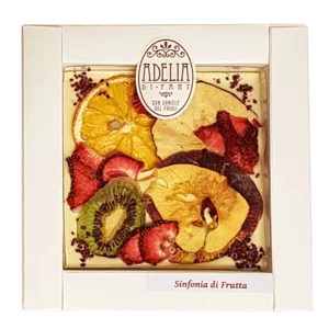 Symphonie-Fruchttablette, weiße Schokolade, 90g