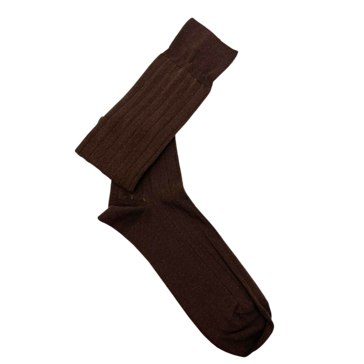 5 Paia Calze Eleganti Uomo Mix - Cotone Marrone Scuro - Taglia Scarpa 8-12 (10-13) - Polpaccio Medio