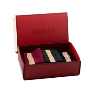 Chaussettes Tris Bottine femme, avec inserts en lurex doré dans une boîte cadeau