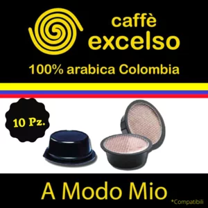 Capsules compatibles A Modo Mio, Excelso Colombia Coffee 100% Arabica Supremo, 10pcs