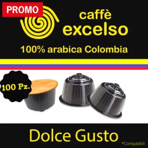 Capsules Compatibles Dolce Gusto Café Excelso Colombie 100% Arabica Supremo, 100pcs