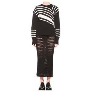    Gestreifter Pullover mit Rundhalsausschnitt