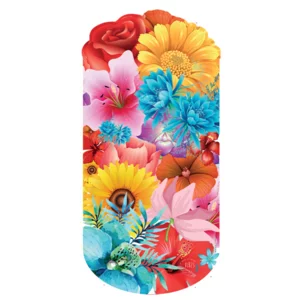 Telo mare Flowers, in ultra microfibra, 190x90cm