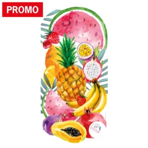Telo mare All Fruits, in ultra microfibra, 190x90cm