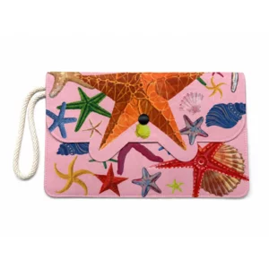 Beach Vibes Pochette Stella Marina Rosa, 27x17cm