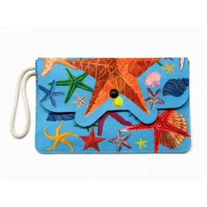 Beach Vibes Pochette Stella Marina Azzurro, 27x17cm