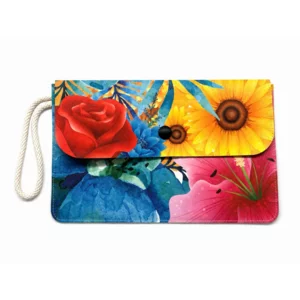 Beach Vibes Pochette Flowers, 27x17cm
