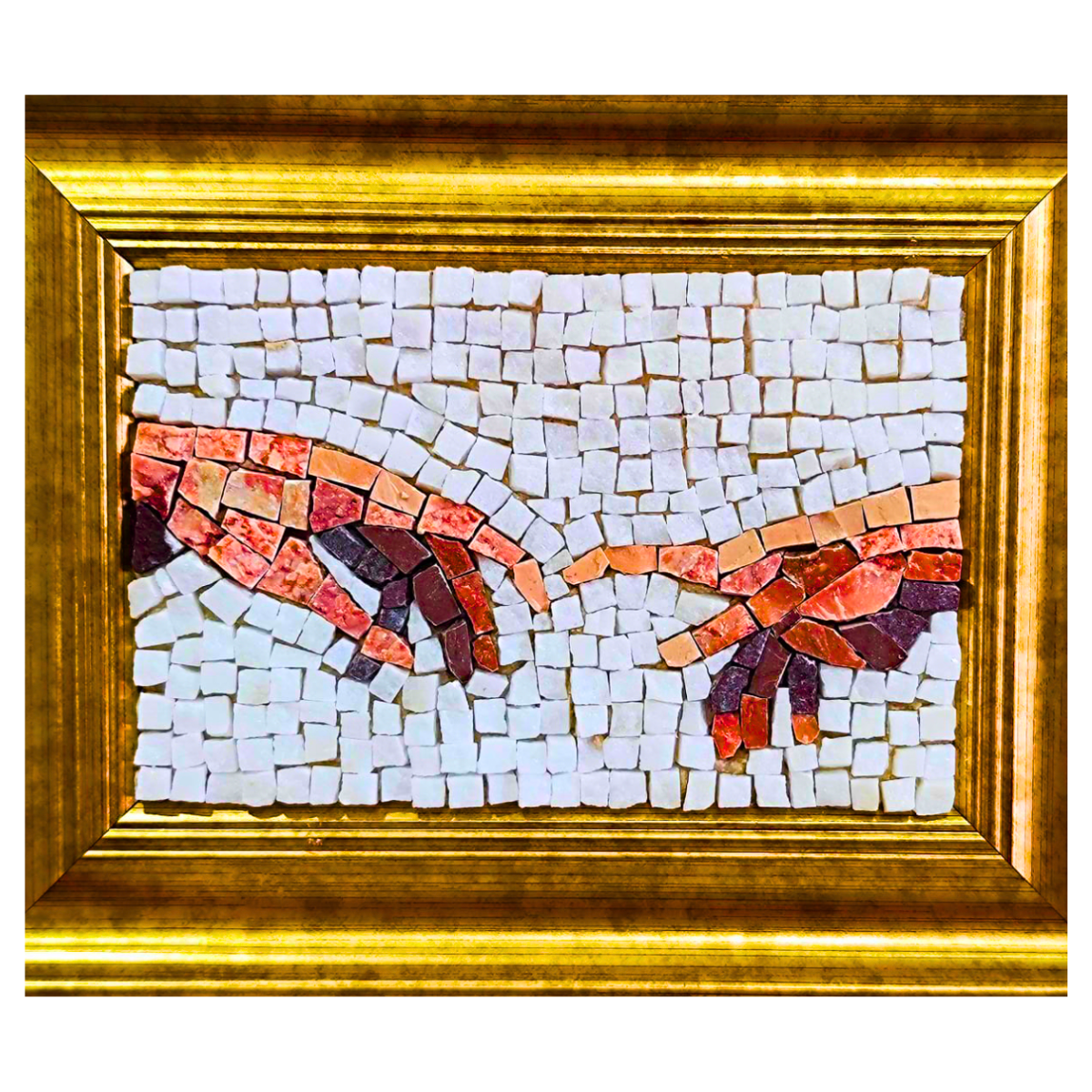 Mosaico Mani di Michelangelo con cornice, 21,5x16,5cm