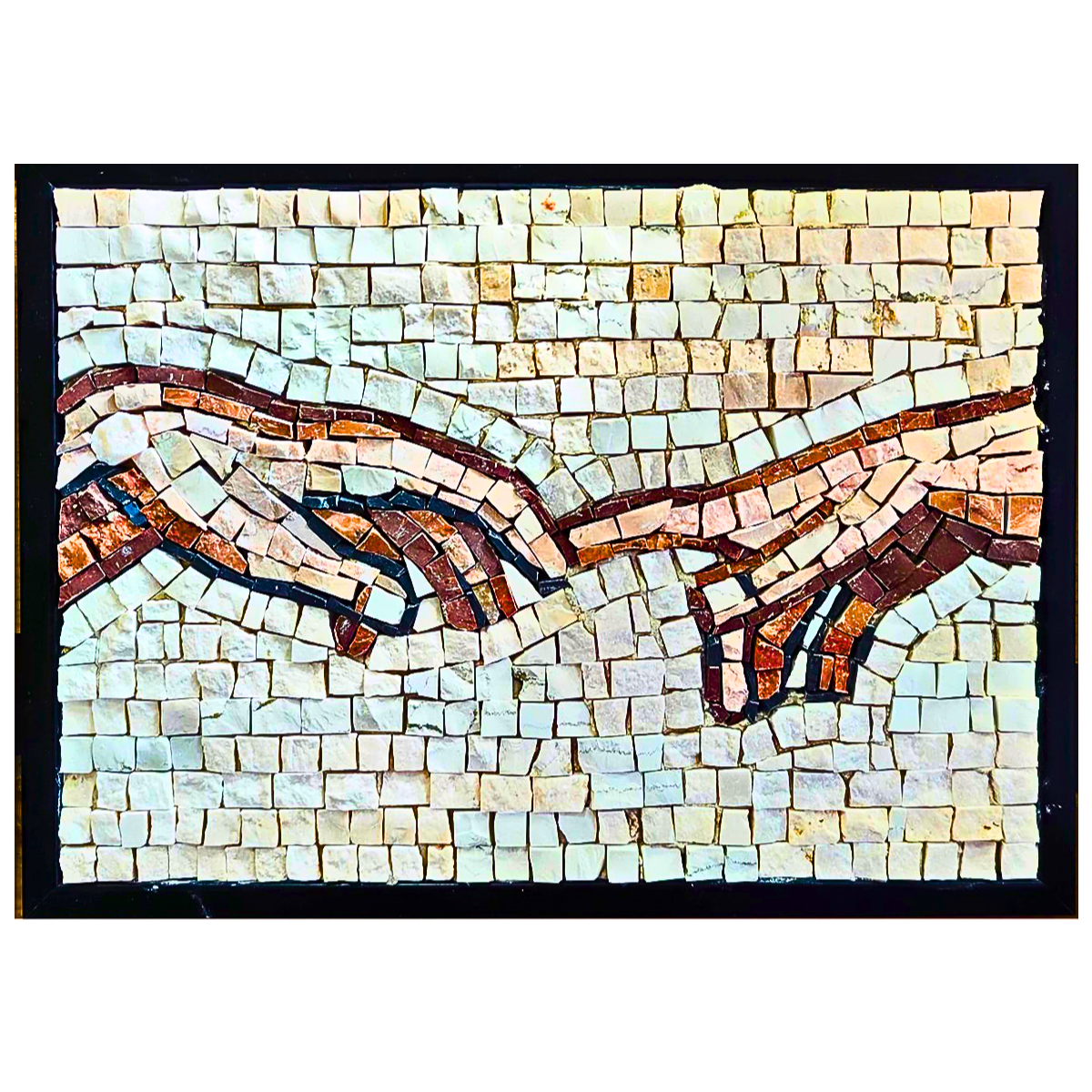 Mosaico Mani di Michelangelo con cornice, 31x23cm