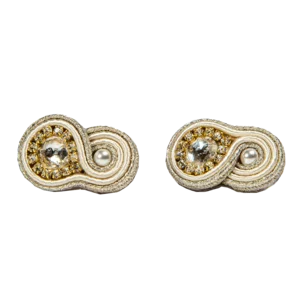 Kleine Ohrringe mit Swarovski-Kristallen und Perlen