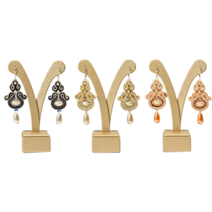 Große Ohrringe mit Swarovski-Kristallen und Perlen