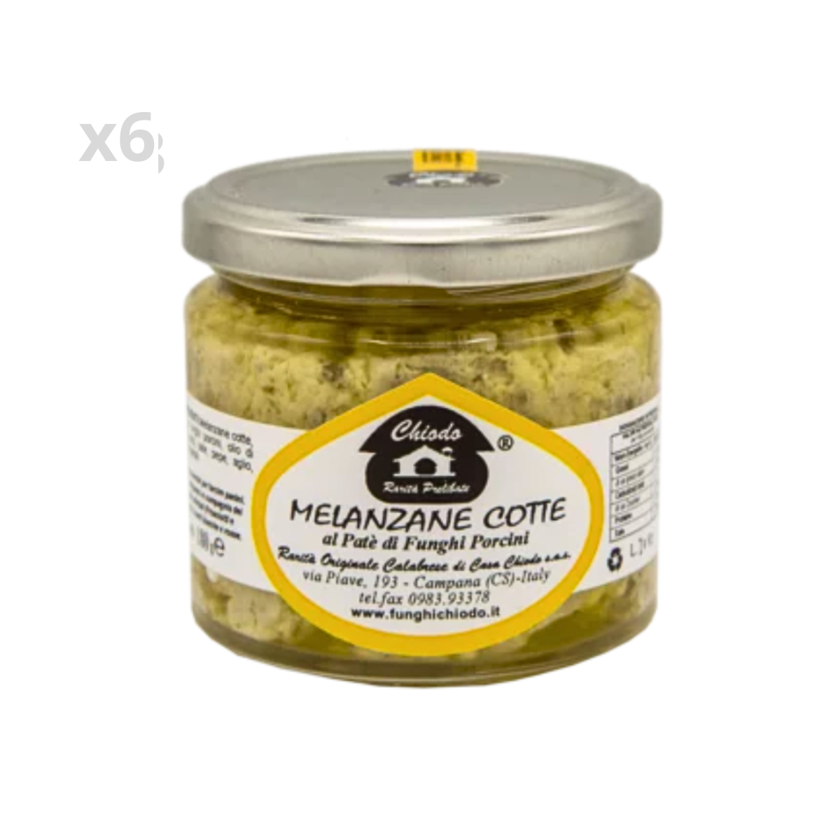 Melanzane cotte al paté di Funghi Porcini, 6x180g