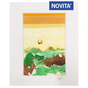 Quadretto materico "La bella stagione", 16x23cm
