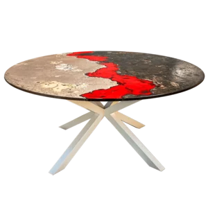 Runder Tisch aus Vulkanstein Majolika, Linie Moderna, Tischplatte 160 cm