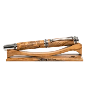 Penna roller o stilografica in legno, linea Titanio