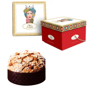 Panettone classico artigianale con mandorle di Sicilia e agrumi canditi, 1Kg