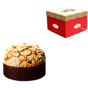 Klassischer handwerklicher Panettone mit sizilianischen Mandeln und kandierten Zitrusfrüchten, 1Kg