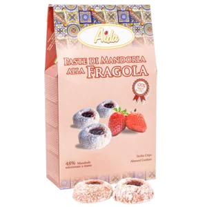 Pasta di mandorla alla Fragola, box da 200g