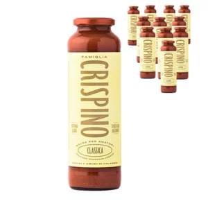 Salsa di pomodoro classica senza sale e conservanti, Crispino, 12x680g