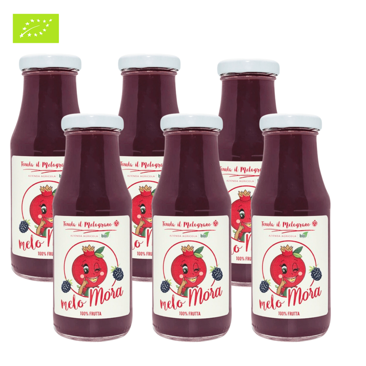 Bio-Granatapfel- und Brombeersaft, Karton mit 6 Flaschen, 6x200ml