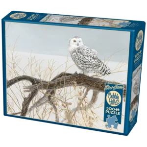 Puzzle Fallen Willow Snowy Owl in lino e cartone impermeabile, 500pz
