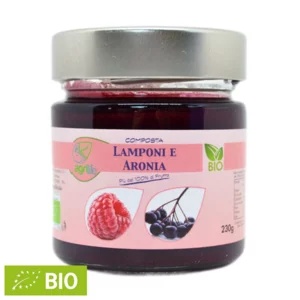 Confettura extra lamponi e aronia, BIO, 230g