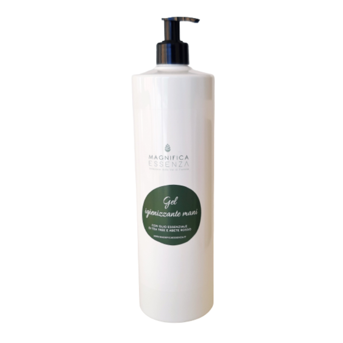 Gel igienizzante mani all'olio essenziale di Abete Rosso e Tea Tree, 1L