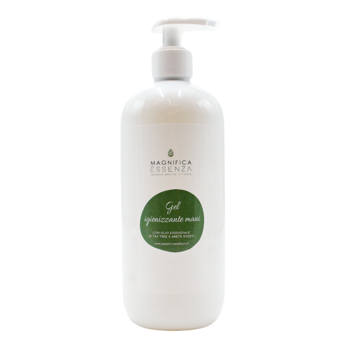 Gel igienizzante mani all'olio essenziale di Abete Rosso e Tea tree, 500ml