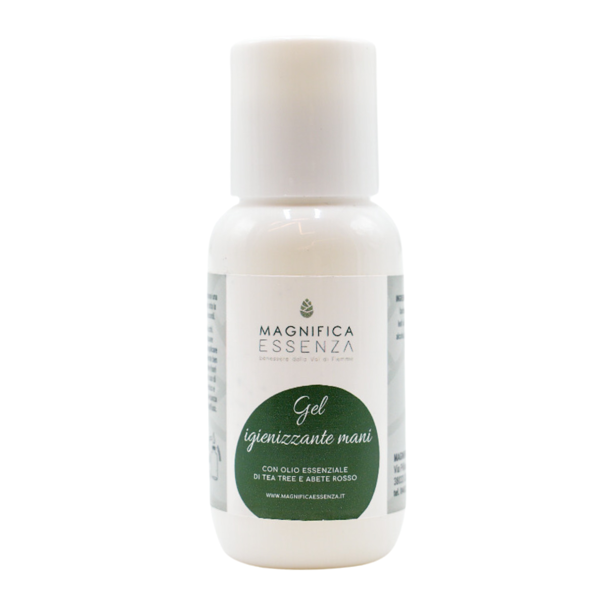 Gel igienizzante mani all'olio essenziale di Abete Rosso e Tea Tree, 50ml