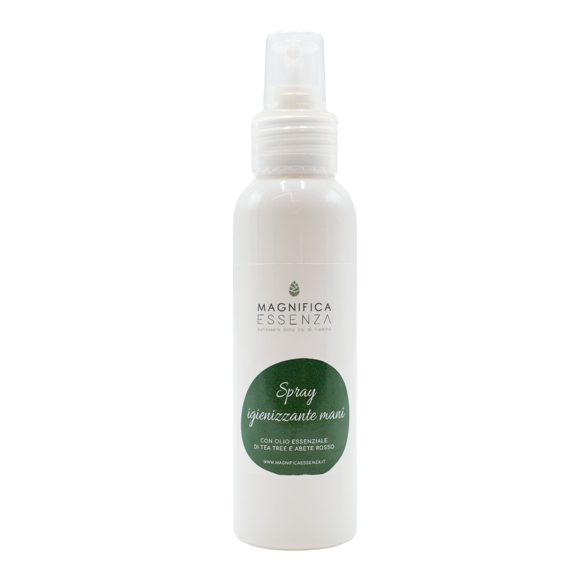 Spray igienizzante mani all'olio essenziale di Abete Rosso e Tea Tree, 100ml