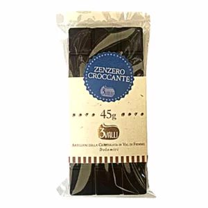 Knusprige Zartbitterschokolade mit ätherischem Ingweröl, 45g