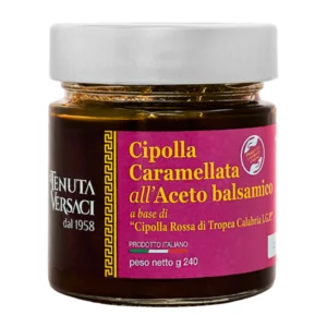 Karamellisierte Zwiebeln mit Balsamico-Essig auf Basis von „Roten Zwiebeln aus Tropea Calabria PGI“