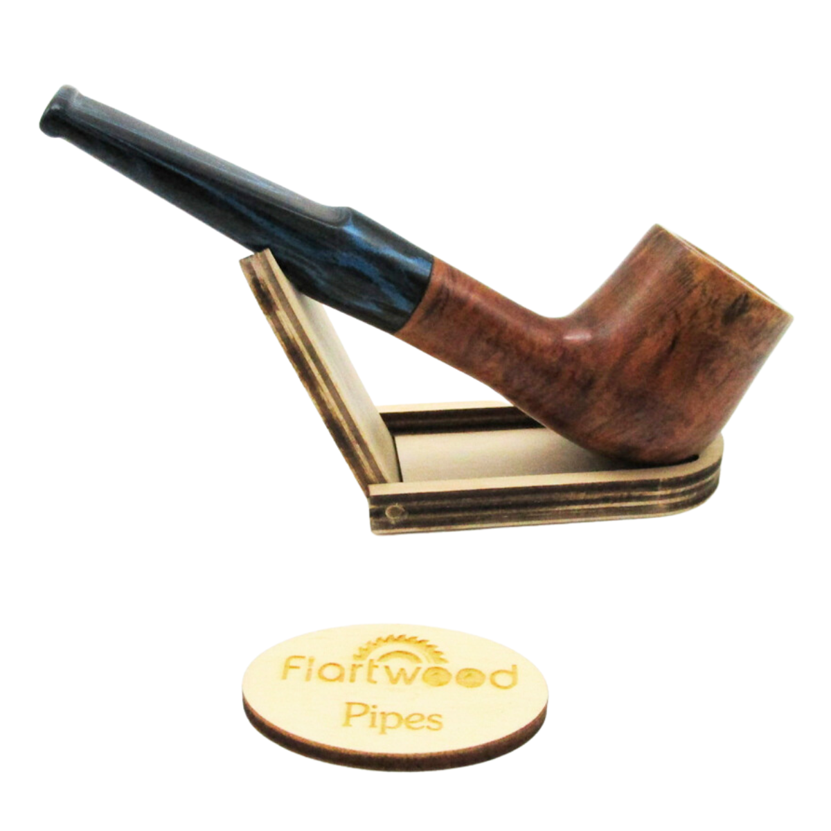 Pipa modello billiard artigianale color blu-wengè