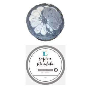 Savon Mandala au charbon actif et menthe, 70g