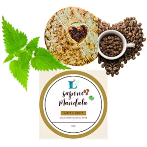 Mandala-Seife mit Kaffee und Minze, 70 g